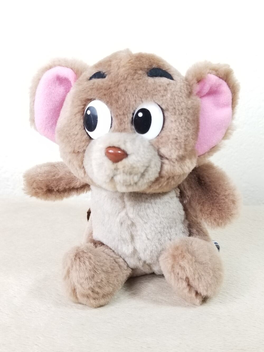Jerry Mouse Plush Toy Stuffed Animal 1990 Tom & Jerry 6" Hamilton Vintage